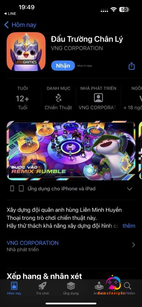 Cách tải dtcl mobile ios